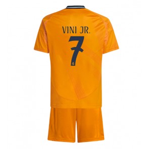 Real Madrid Vinicius Junior #7 Gostujuci Dres za Dječji 2024-25 Kratak Rukavima (+ kratke hlače)